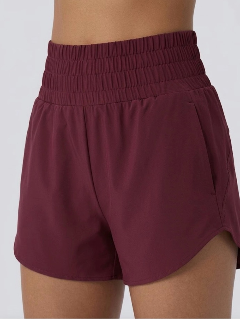 Halara NWT Breezeful High-Waist 2 in 1 Athletic Shorts - Wine/Amaranth Small